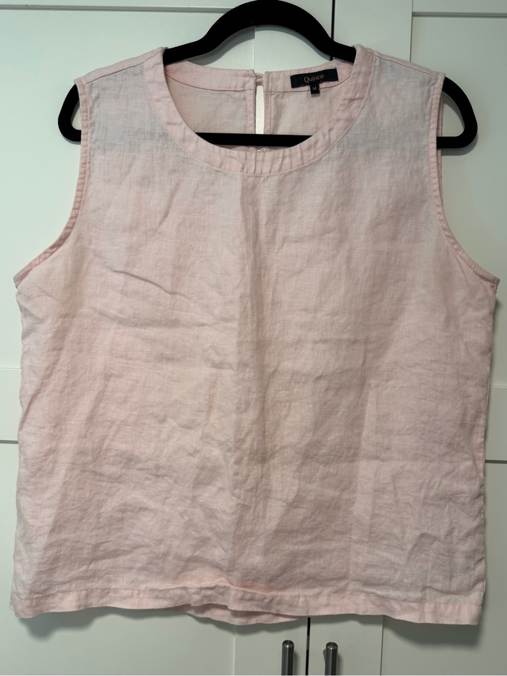 Quince Pale Pink Sleeveless Linen Tank